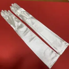 ホワイト サテン ロンググローブ