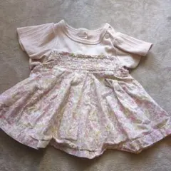 petit main フラワープリント 半袖トップス 90