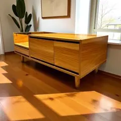 LOWYA ドレッサーテーブル 木製ローテーブル 引き出し収納付き