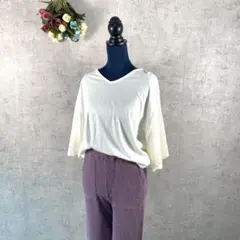 niko and... ニコアンド カットソー 刺繍レース L アイボリーのサムネイル