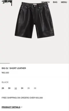 2026年最新】stussy big ol' short leatherの人気アイテム - メルカリ
