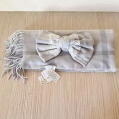 LIZ LISAチェック柄マフラー リボン付き