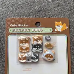 和柄 柴犬 ボンボンドロップシール BONBON DROP