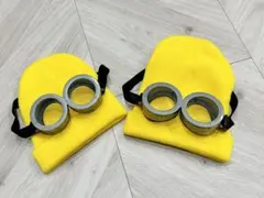 ミニオンコーデ　ニット帽　メガネ　USJ ユニバ