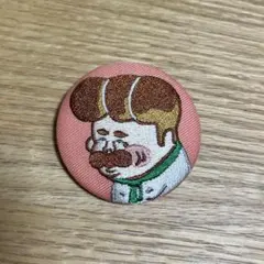 パンどろぼう 刺繍缶バッジ　おじさんのサムネイル