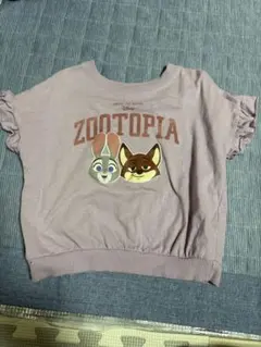 ズートピア　袖フリル　Tシャツ　ラベンダー　100 しまむら