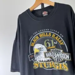お*ム様 00s USA製　ハーレーダビッドソン　sturgis　Tシャツ　イー