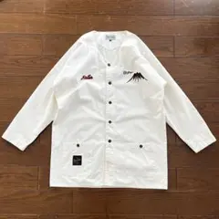 ROTAR ローター 富士山刺繍 ノーカラー ワークシャツ 日本製 M ホワイトのサムネイル