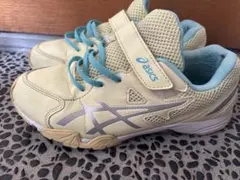 22.5センチasics スポーツシューズ 黄色/水色
