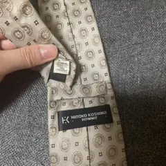 HIROKO KOSHINO HOMME ネクタイ ベージュ 総柄