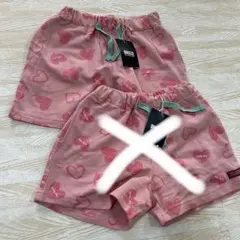 【新品未使用】breeze ハーフパンツ ハート柄 ピンク　100cm