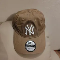【美品】NYヤンキース NEWERA 9TWENTY ベージュ キャップ