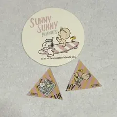 スヌーピー SUNNY SUNNY PEANUTS ステッカー コースター