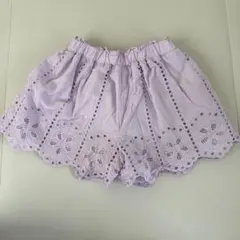 petit main 薄紫 刺繍パンツ 90