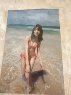 飯島愛）サイン入りビキニ写真 Lサイズ - メルカリ