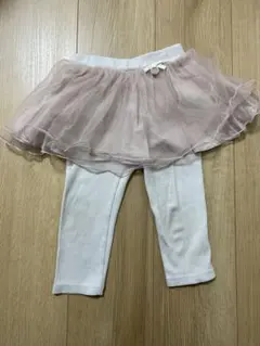 プティマイン　チュール付きレギンス　ズボン　ピンク　90cm