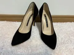 COMEXコメックス　ポインテッドトゥ　ハイヒールパンプス　ブラック黒　22.5