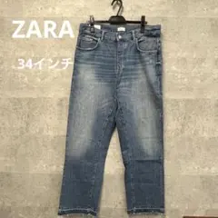 ZARA ライトブルー ストレートデニムパンツ