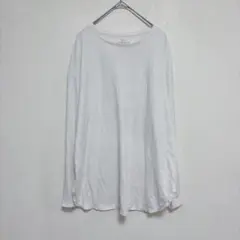 無印良品　ロング丈 長袖Tシャツ ホワイト（M-L）シンプル　重ね着　ナチュラル