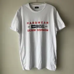 新品 DIESEL メンズ ロゴ 半袖 Tシャツ メンズ ホワイト Mサイズ
