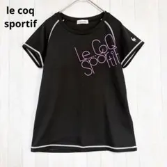 ルコック レディース 半袖Tシャツ 黒 ピンク M スポーツ ウェア ロゴのサムネイル