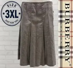 BURBERRY LONDON バーバリー プリーツスカート ブラウン 3XL