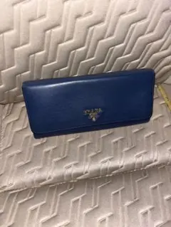 早い者勝ち PRADA プラダ 二つ折り 財布 長財布 紺 ネイビー 人気