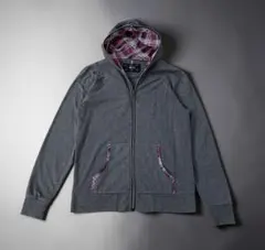 Y2K チェック切替 ジップパーカー grunge