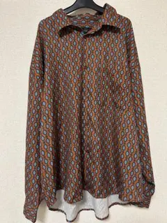 【美品】ユニセックス 長袖シャツ ブラウン L 韓国系