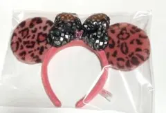 ディズニー ミニー カチューシャ ピンク 豹柄 ヒョウ柄