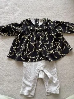 petit main 花柄ワンピース 80