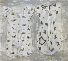 クマ柄ベビーパジャマとアクセサリーセット　新生児