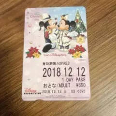『クリスマス限定デザイン』ディズニーリゾートライン【1dayフリーパス】