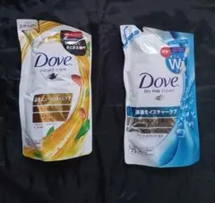 滑らかにまとまる2種類★ユニリーバ ダヴ浸透モイスチャーケア詰替 350g×２のサムネイル