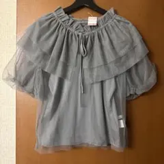 しまむら　シマムラ　シャツ　ブラウス　コラボ商品　チュールブラウス　4way