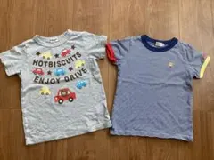 HOT BISCUITS 車プリント ボーダー Tシャツ 110cm 2着セット