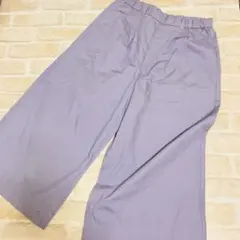 UNIQLO◆パープルブルー◆クロップド丈ワイドパンツ