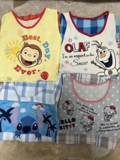 【エプロンまとめ売り】4枚セット　保育士　実習生　幼稚園　キャラクター