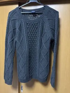 GAP ケーブルニット チャコールグレー