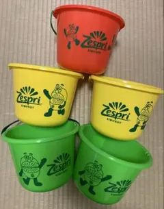 Zespri カラフルプラスチックバケツ 5個セット