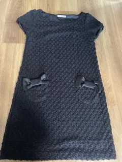 美品　スコットクラブ 黒　ワンピース ９号