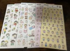 男の子　女の子　赤ちゃんベビーイラストシール6枚セット　母子手帳　育児日記セリア