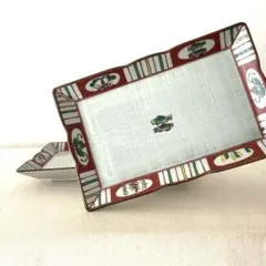 ○N100 ○龍峯窯　　スクエアプレート【2枚】未使用のサムネイル