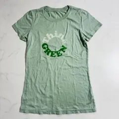 AG 半袖Tシャツ ロゴプリント USA製 グリーン S（E122）のサムネイル