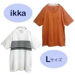 ikka メンズTシャツ2枚セット L 綿100％ 夏服のサムネイル