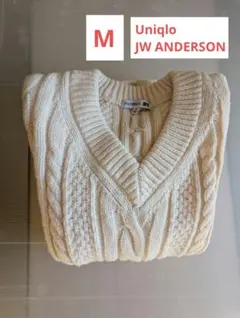 JW ANDERSON UNIQLO クリーム色 Vネック セーター M