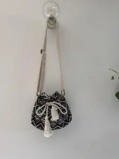 巾着型ショルダーバッグ インド製