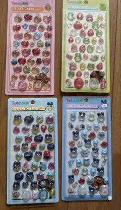 か*か様 Tamagotchi 3Dステッカー 4パックセット