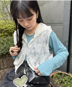 Kastane 【yamada企画/WEB限定】レースノースリパーカー