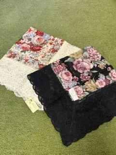 花柄レースハンカチセット